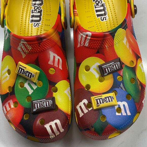 M&M Multicolor Crocs Mens Size 10 With  M&M Jibbitz Charms main image 7